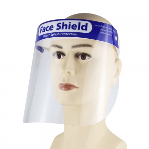 高透雙麵覆膜face shield防霧PET塑料隔離麵罩 定製全臉防護麵罩